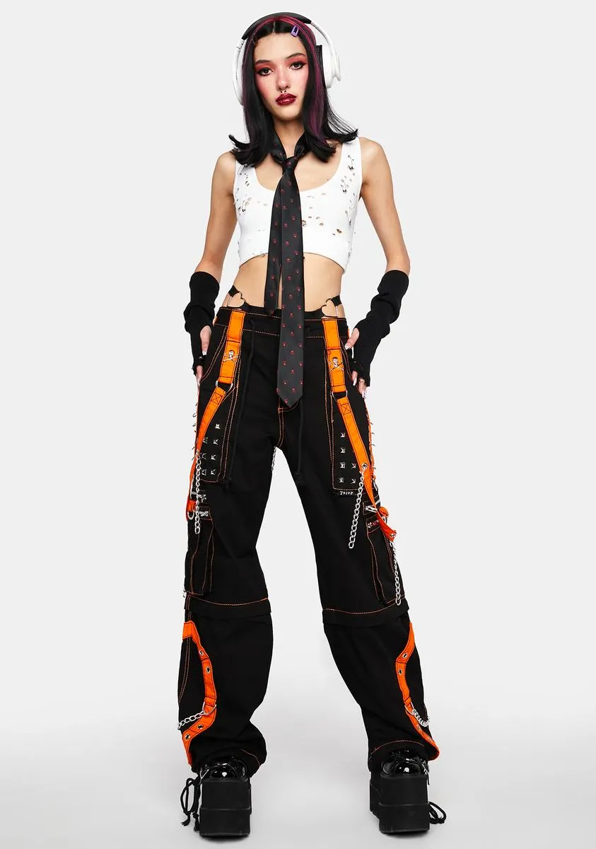 Orange Step Chain Dark Street Pants sold by Dolls Kill product image thumbnail 3