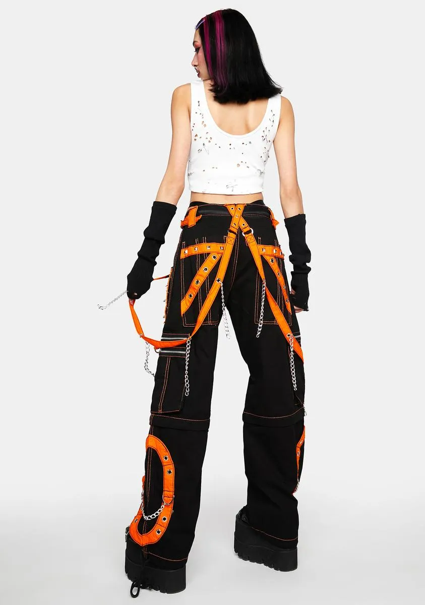 Orange Step Chain Dark Street Pants sold by Dolls Kill product image thumbnail 4