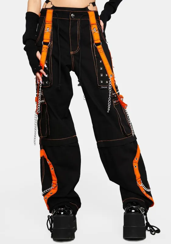 Orange Step Chain Dark Street Pants sold by Dolls Kill