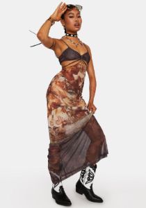 Cut Out Maxi Dress sold by Dolls Kill