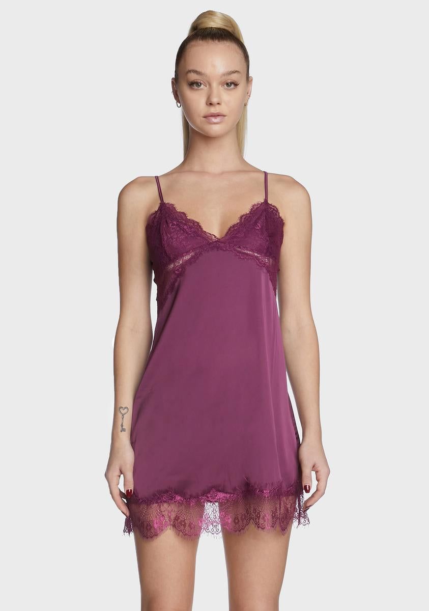 Absolute Dream Girl Lace Trim Chemise sold by Dolls Kill