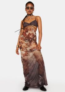 Cut Out Maxi Dress sold by Dolls Kill