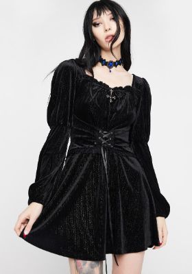 Gothic Dreamlike Velvet Dress sold by Dolls Kill