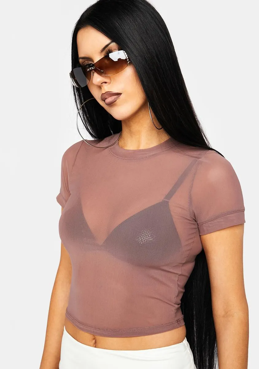 Mauve Change The Game Mesh Top sold by Dolls Kill product image thumbnail 2