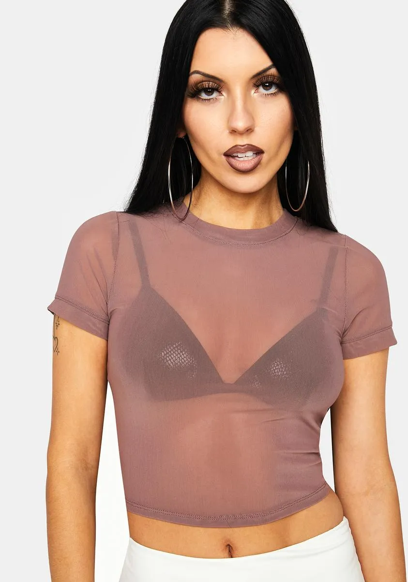 Mauve Change The Game Mesh Top sold by Dolls Kill