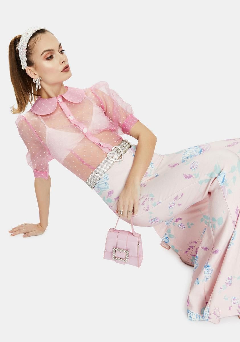 The Marilyn Sheer Polka Dot Blouse sold by Dolls Kill product image thumbnail 2