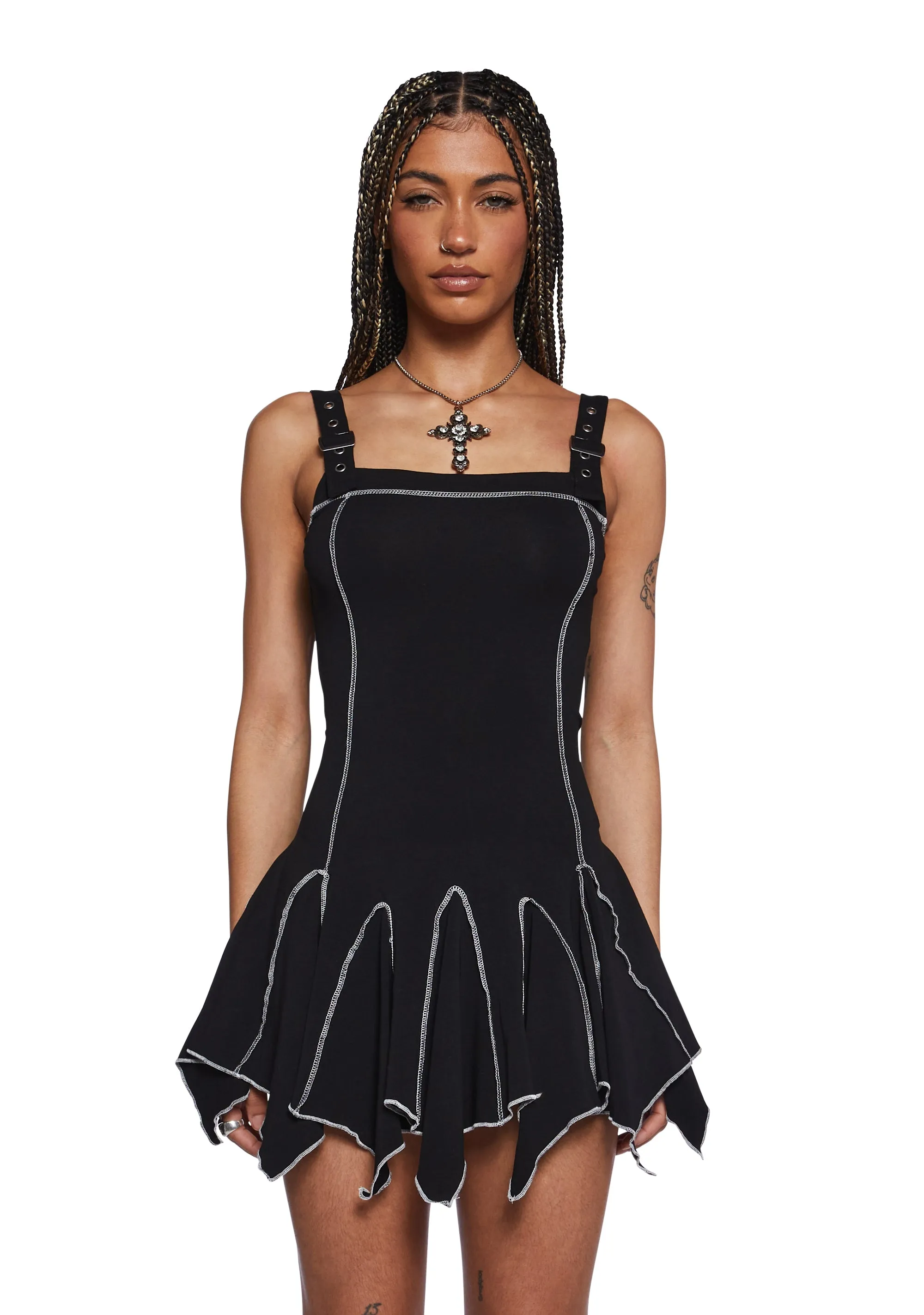 Serina Flare Mini Dress sold by Dolls Kill