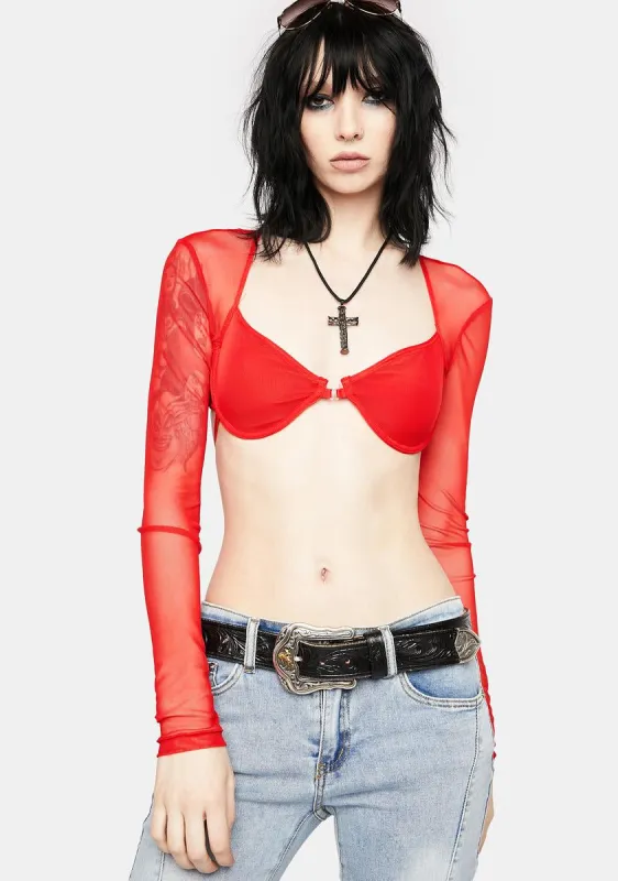 Lin Mesh Bra Top sold by Dolls Kill