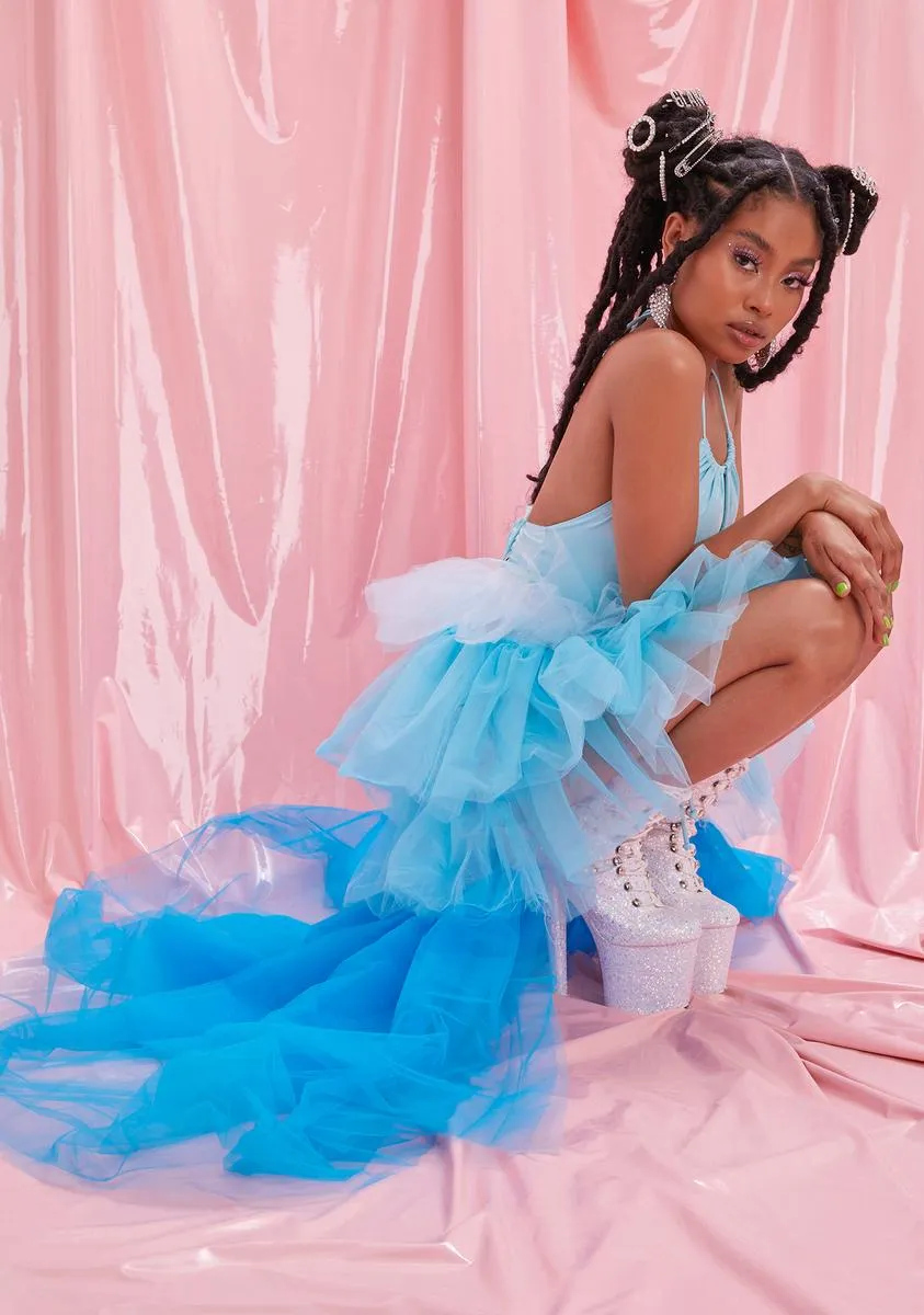 Sky Who Says Ombre Tulle High Low Skirt sold by Dolls Kill product image thumbnail 3