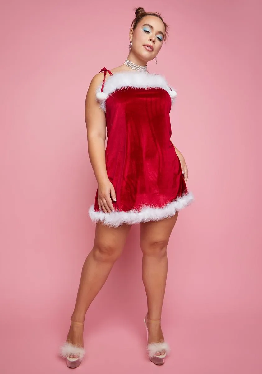 Plus Fireside Chat Marabou Dress sold by Dolls Kill product image thumbnail 3