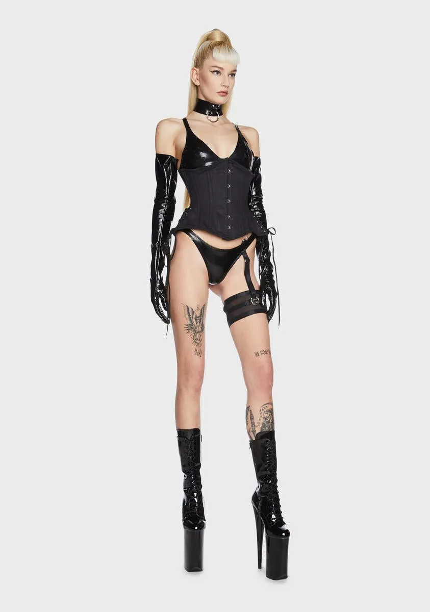 Top Drawer Satin Curvy Waist Cincher sold by Dolls Kill product image thumbnail 5