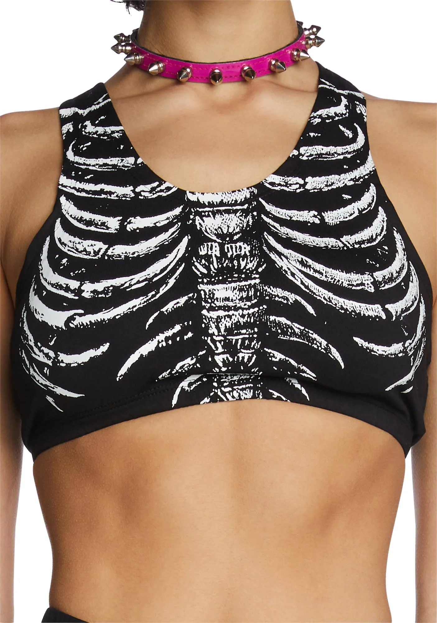 Bone To Pick Skeleton Crop Top sold by Dolls Kill product image thumbnail 5