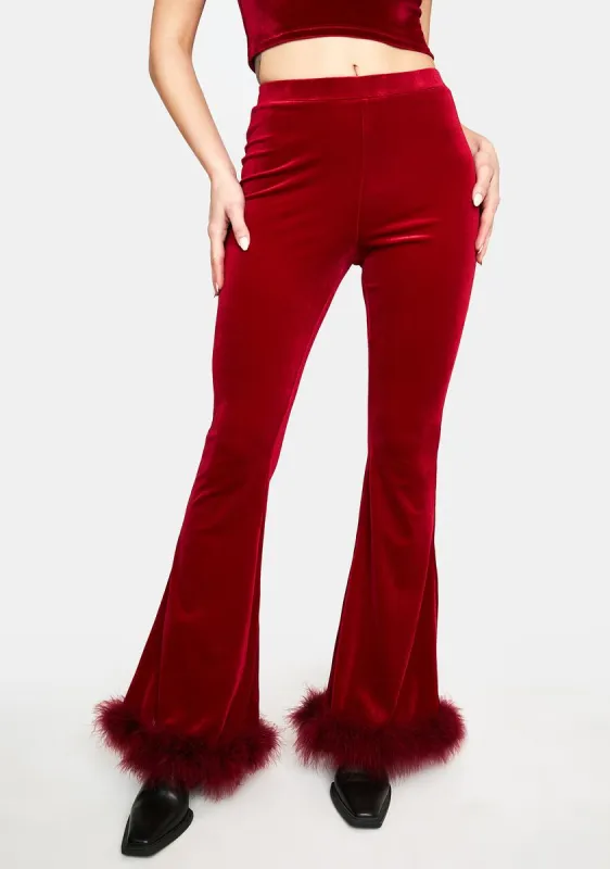 Ho Ho Ho Velvet Flares sold by Dolls Kill