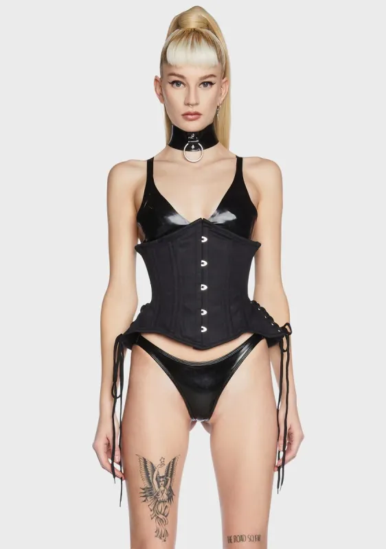 Top Drawer Satin Curvy Waist Cincher sold by Dolls Kill