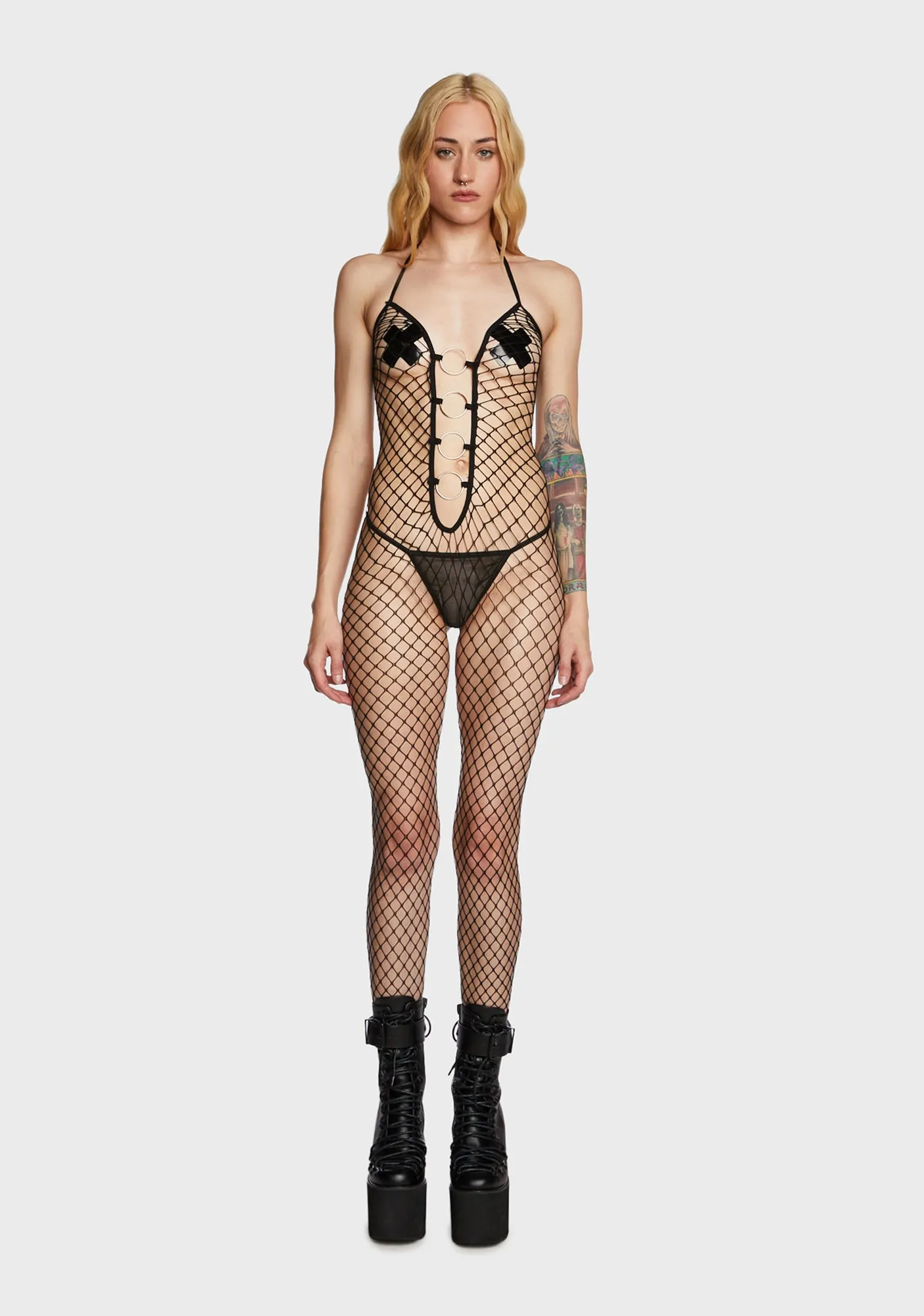 Causing Havoc Fishnet Bodystocking sold by Dolls Kill