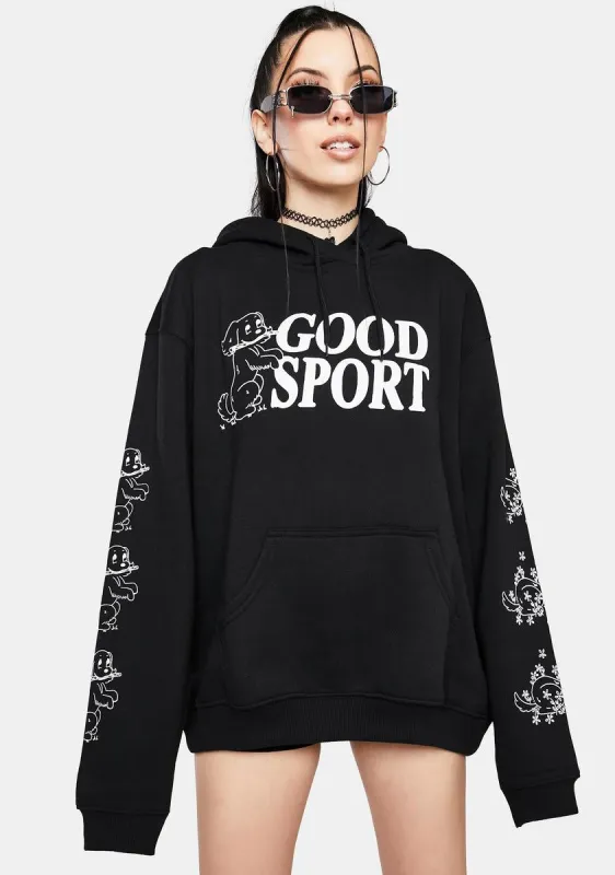 Bad Sport Graphic Hoodie sold by Dolls Kill