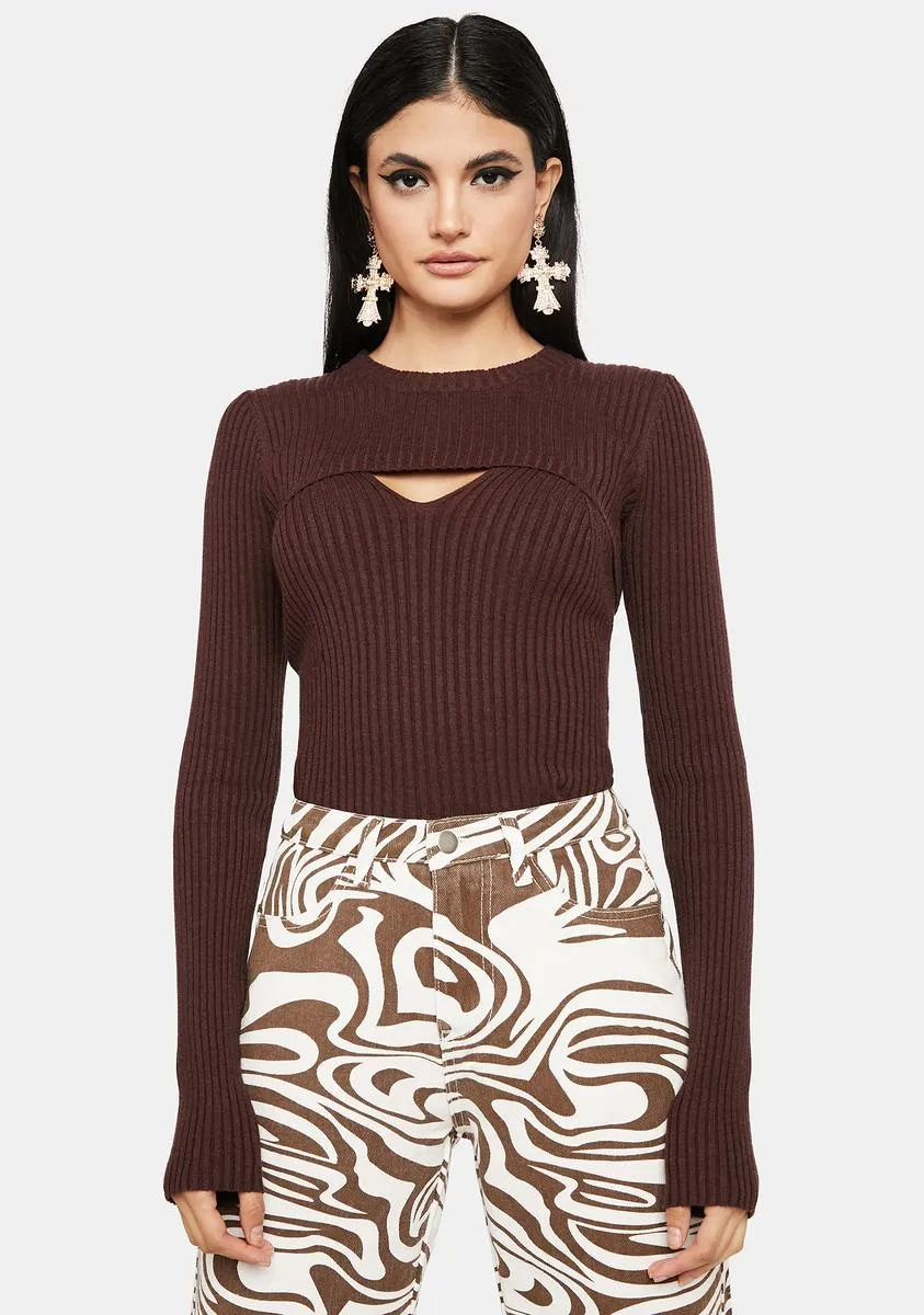 Alana Double Layer Knitted Top sold by Dolls Kill