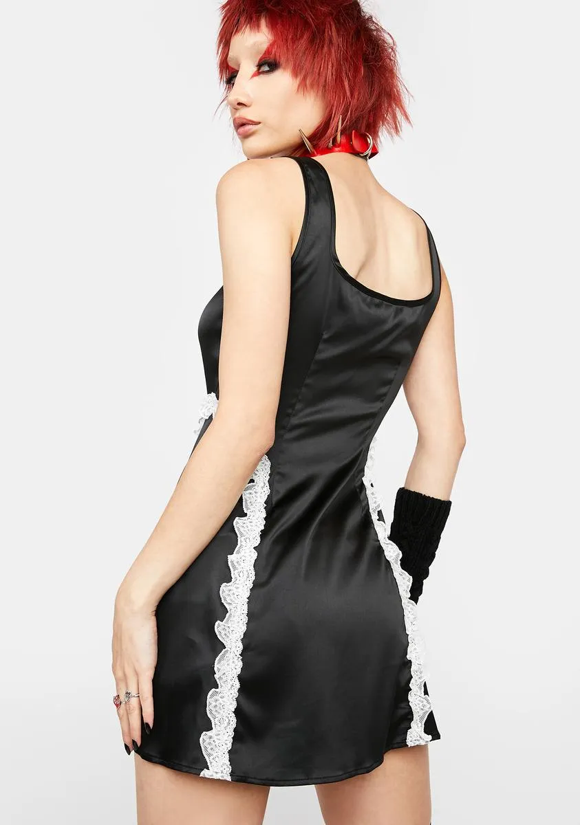 Parisian Boldness Satin Mini Dress sold by Dolls Kill product image thumbnail 4