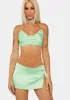 Lime Challenge Me Skirt Set sold by Dolls Kill
