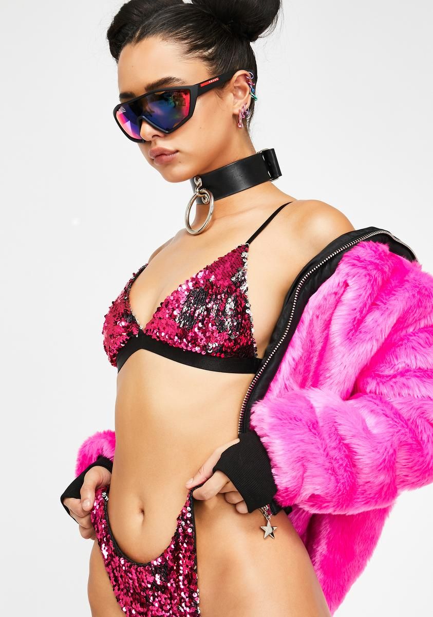 Hot Pixie Playroom Sequin Bra sold by Dolls Kill product image thumbnail 2