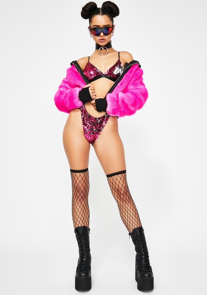 Hot Pixie Playroom Sequin Bra sold by Dolls Kill product image thumbnail 3