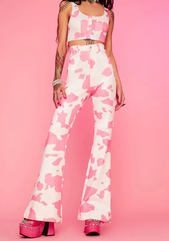 Lady Everything's A1 Cow Print Pants sold by Dolls Kill