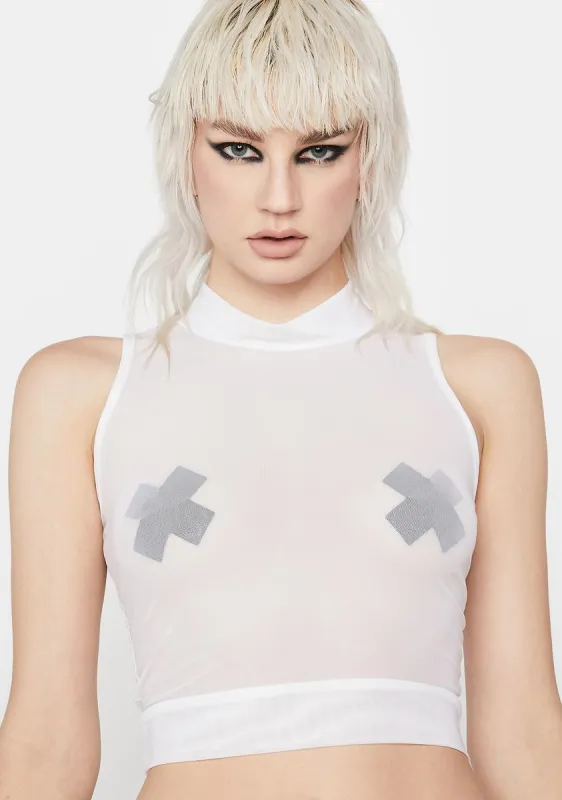 Frosty Rain Check Tank Top sold by Dolls Kill