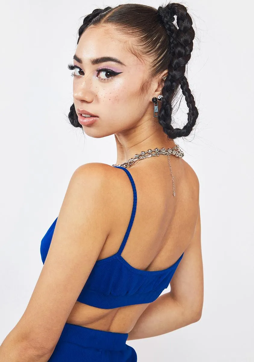 Rib Cobalt Modern Day Romantics Esme Bralette sold by Dolls Kill product image thumbnail 4