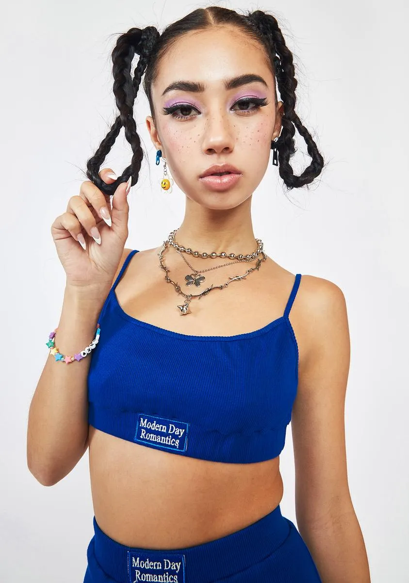Rib Cobalt Modern Day Romantics Esme Bralette sold by Dolls Kill