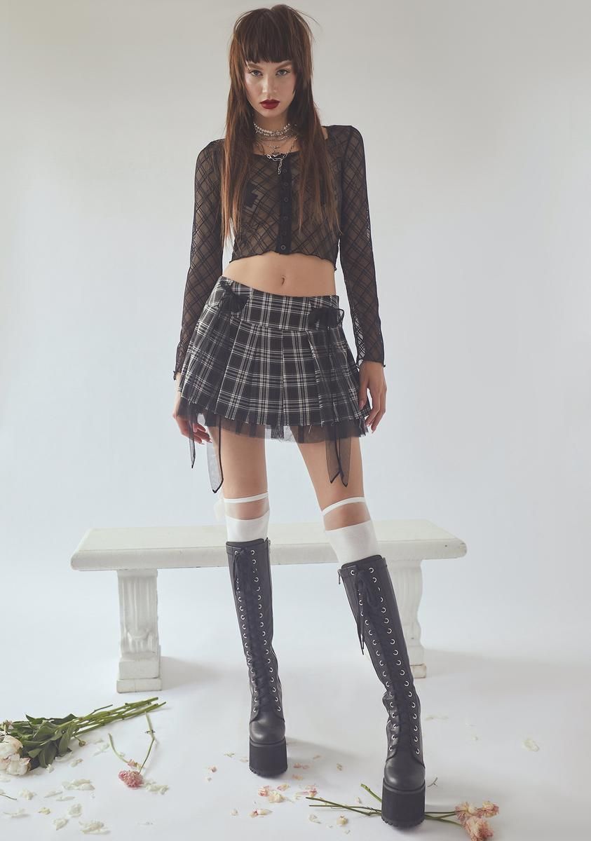 Not So Innocent Plaid Skirt sold by Dolls Kill product image thumbnail 3
