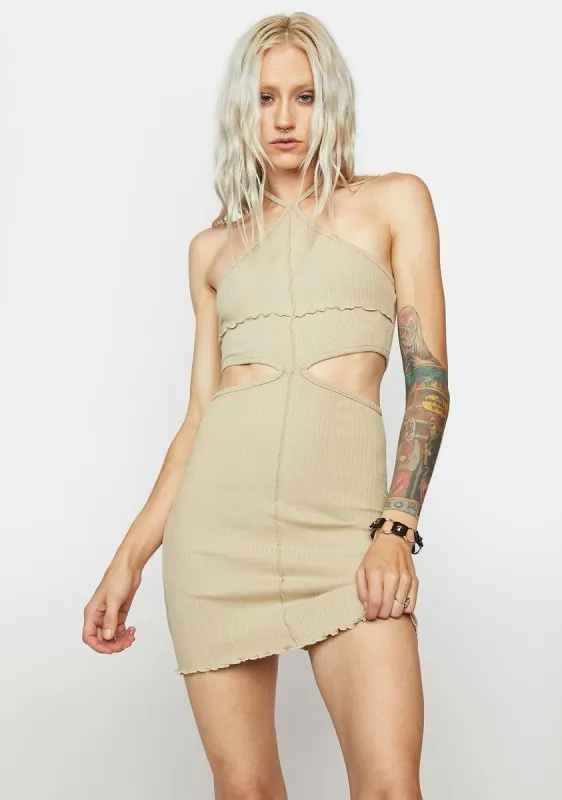 Sand Halter Dress sold by Dolls Kill