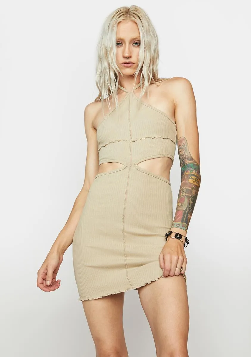 Sand Halter Dress sold by Dolls Kill