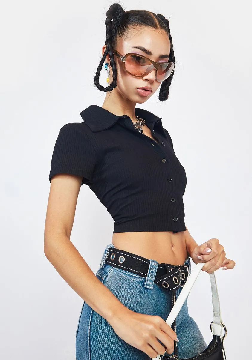 Cropped Polo Shirt sold by Dolls Kill product image thumbnail 2
