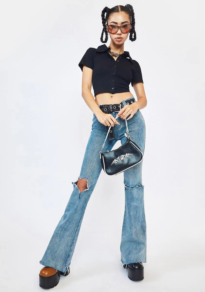 Cropped Polo Shirt sold by Dolls Kill product image thumbnail 3