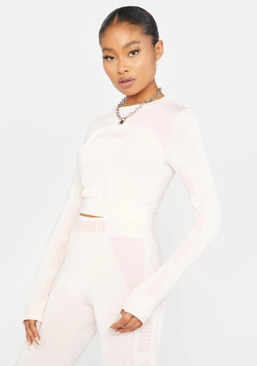 Lotus Evostripe Long Sleeve Crop Top sold by Dolls Kill product image thumbnail 2