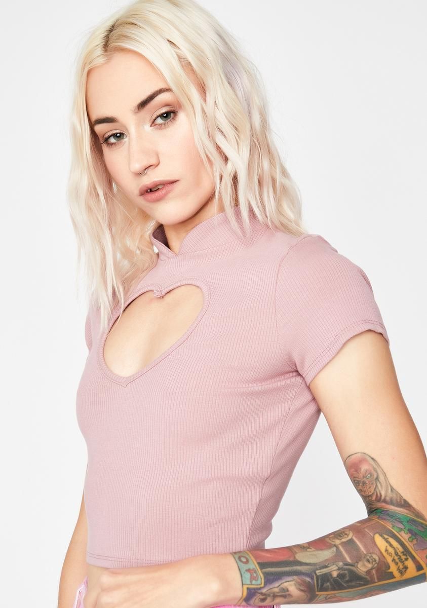 Rose Love More Cut-Out Top sold by Dolls Kill product image thumbnail 3