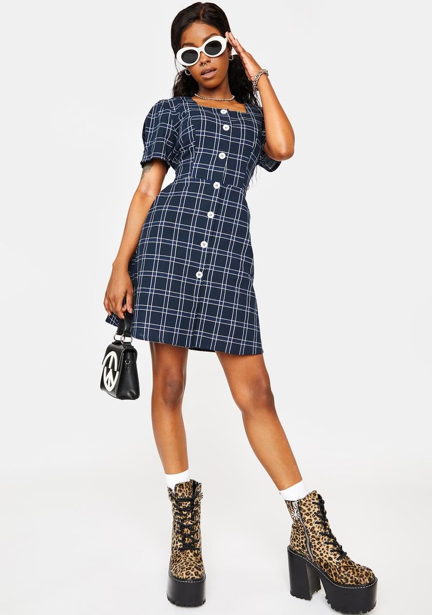 Got You Addicted Plaid Mini Dress sold by Dolls Kill product image thumbnail 3