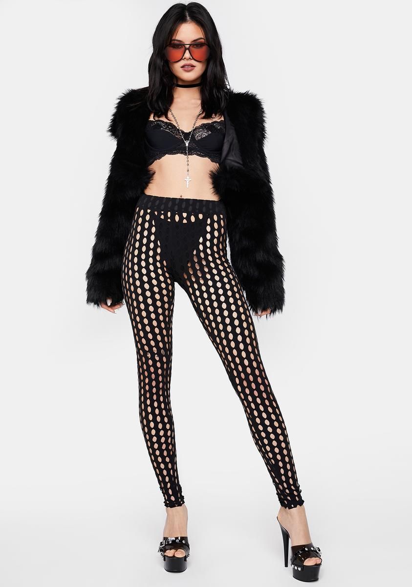 Little Black Cut-Out Leggings sold by Dolls Kill product image thumbnail 2