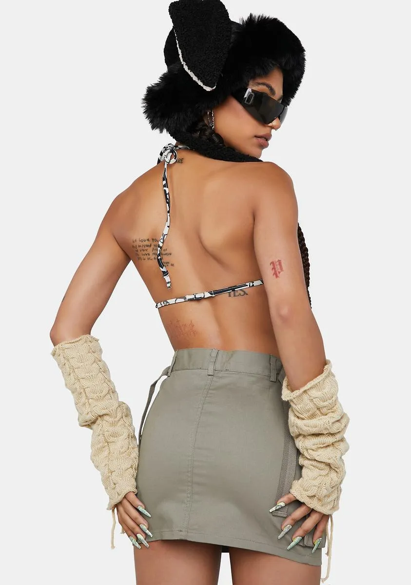 Olive Make It Hot Cargo Mini Skirt sold by Dolls Kill product image thumbnail 4