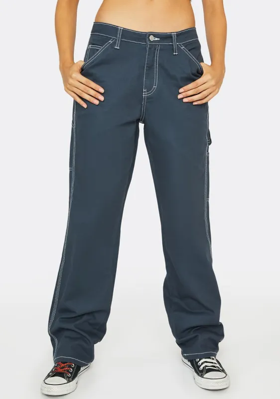 Air Force Blue Carpenter Pants sold by Dolls Kill