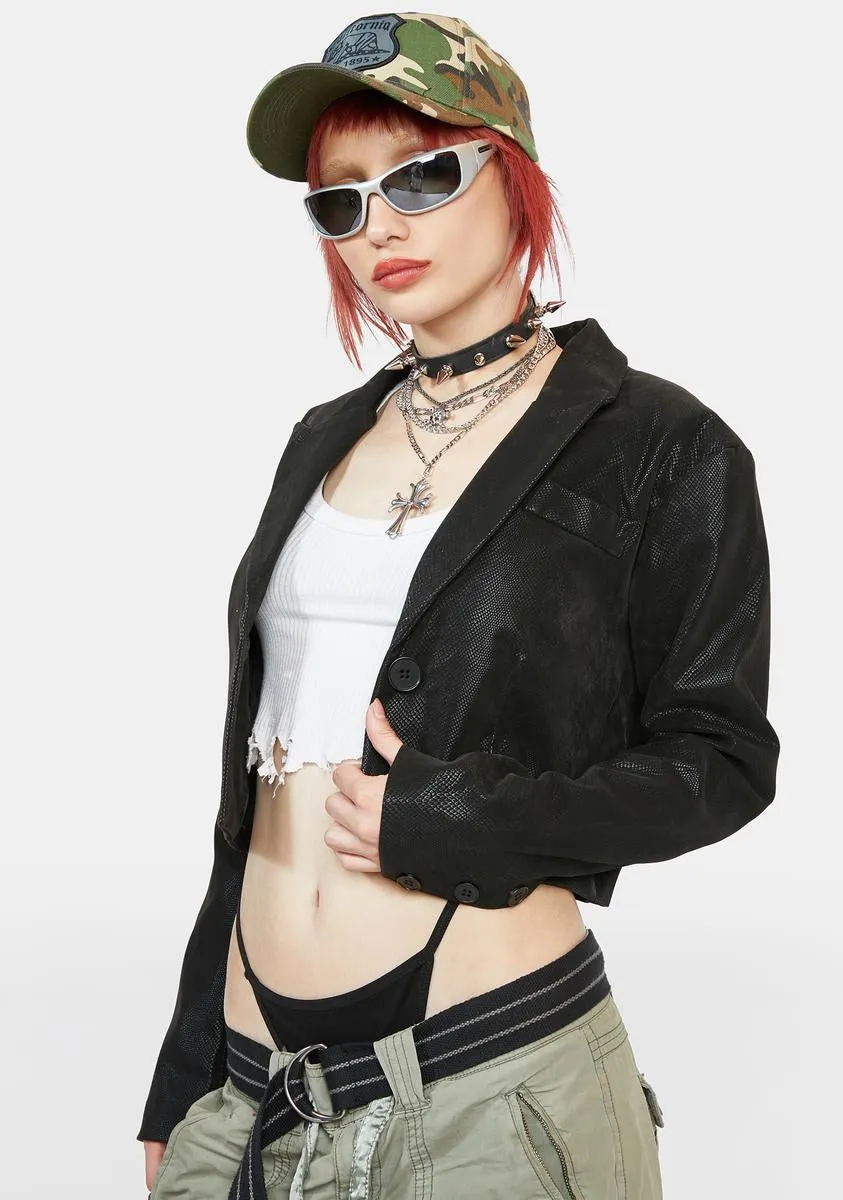 Black Farrah Blazer sold by Dolls Kill product image thumbnail 2