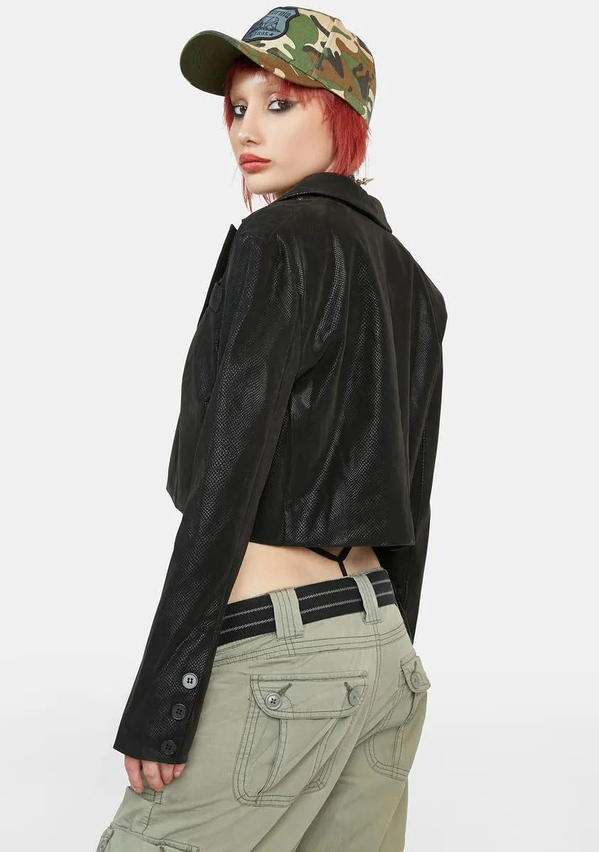 Black Farrah Blazer sold by Dolls Kill product image thumbnail 4