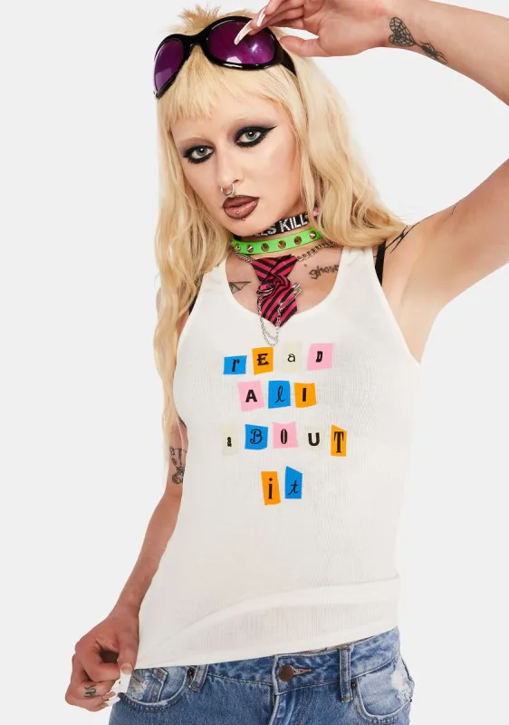International Blogger Graphic Tank sold by Dolls Kill