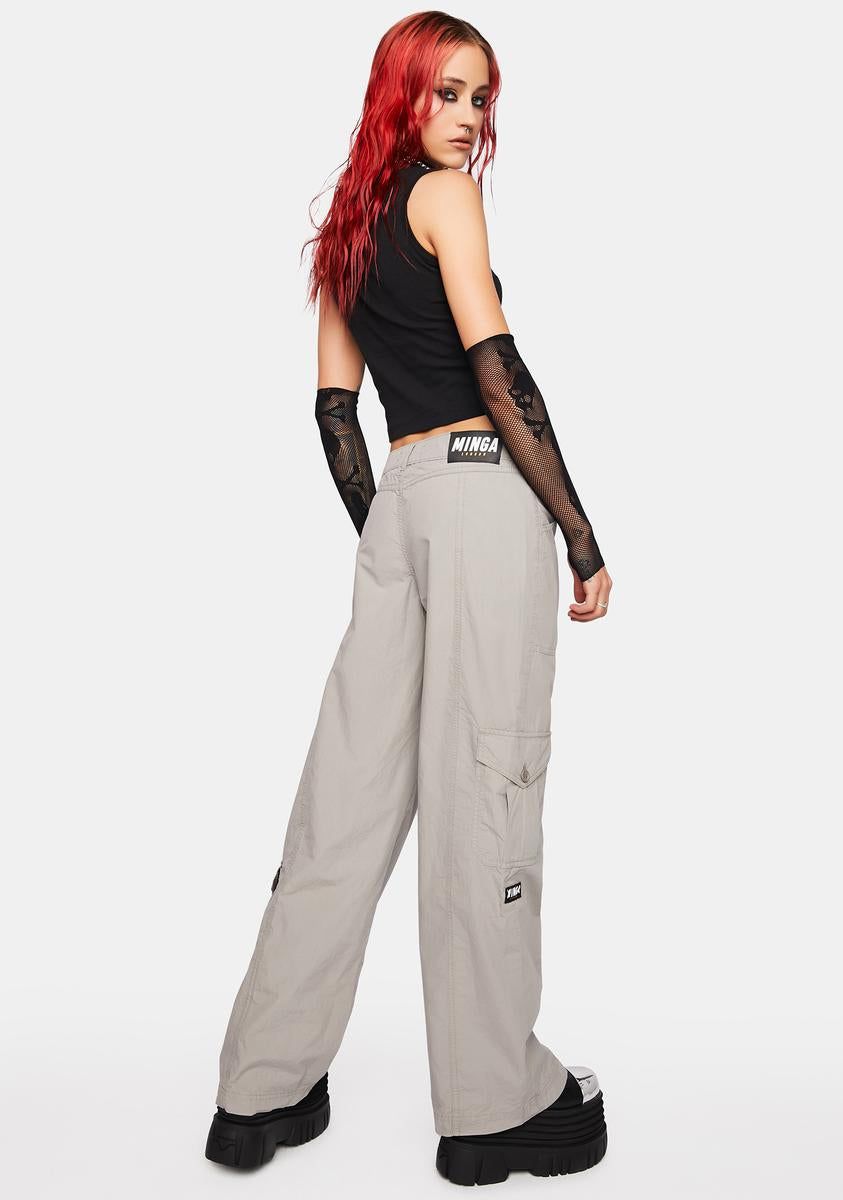 Cleo Grey Y2K Cargo Pants sold by Dolls Kill product image thumbnail 4