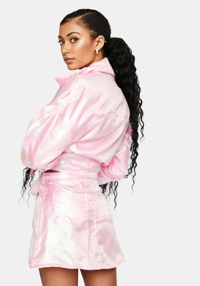 Light Pink Fairy Dust Mini Skirt sold by Dolls Kill product image thumbnail 4