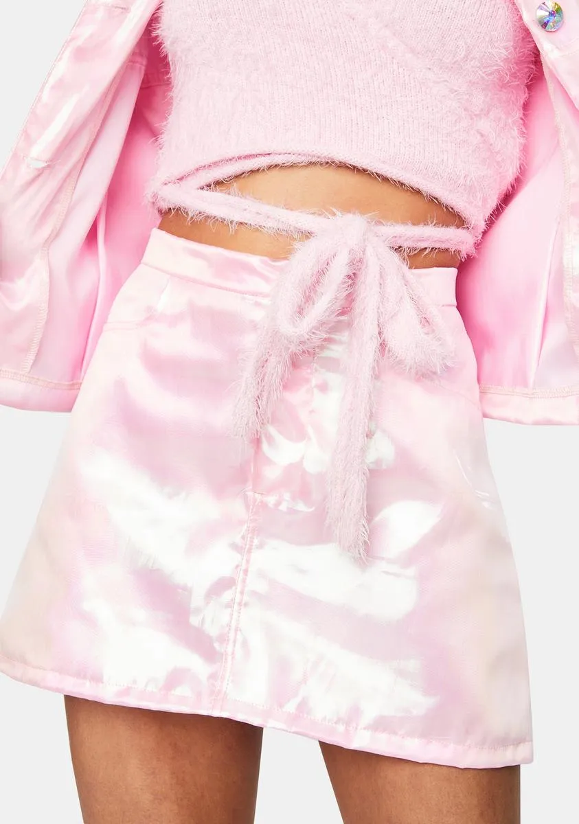 Light Pink Fairy Dust Mini Skirt sold by Dolls Kill