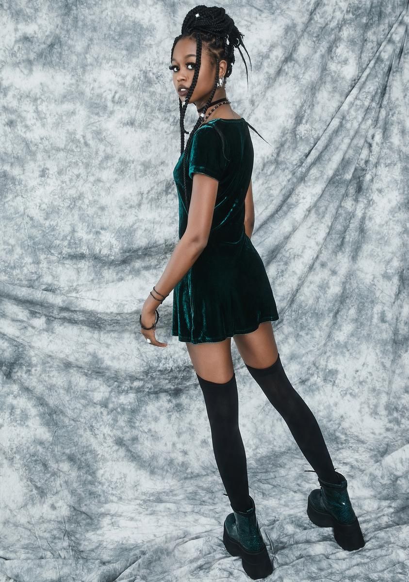 Into The Woods Velvet Dress sold by Dolls Kill product image thumbnail 4
