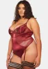 Plus Rock All Night Satin Teddy sold by Dolls Kill