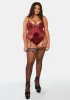 Plus Rock All Night Satin Teddy sold by Dolls Kill