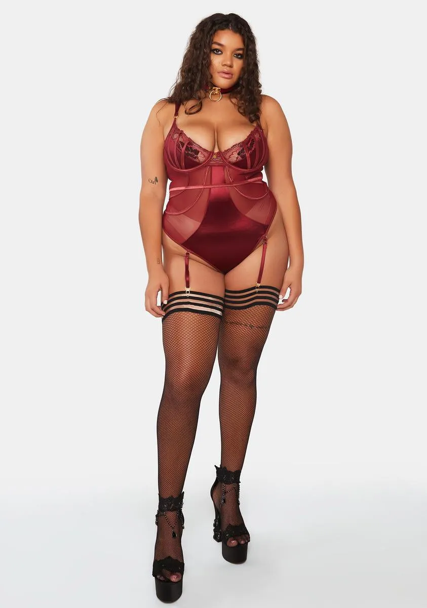 Plus Rock All Night Satin Teddy sold by Dolls Kill product image thumbnail 3